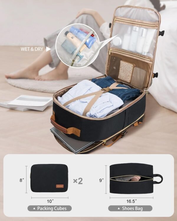 40L Travel Backpack for Women, Carry On Bag Flight... - Image 5
