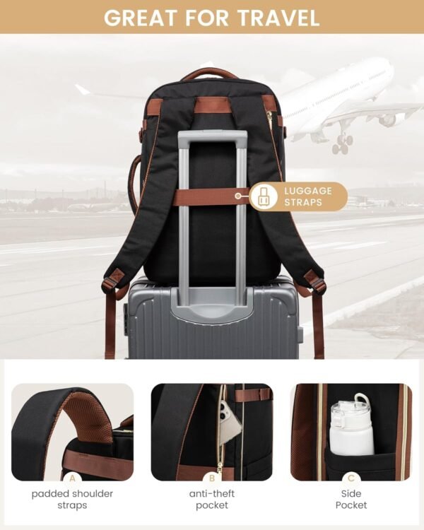 LOVEVOOK Travel Essentials Carry on Backpack 40L T... - Image 7
