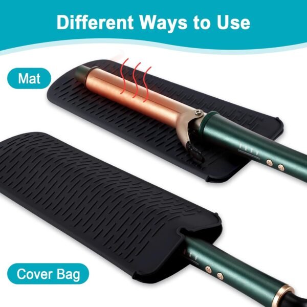 Shappy 2 Pieces Curling Iron Travel Case Cover Hea... - Image 6