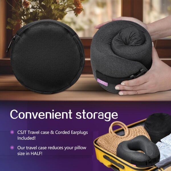 Travel Pillow Vac Compressed Memory Foam Neck Pill... - Image 7