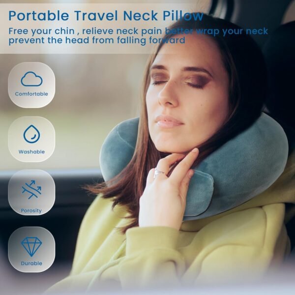 2024 New Memory Foam Travel Pillow for Airplanes,N... - Image 5