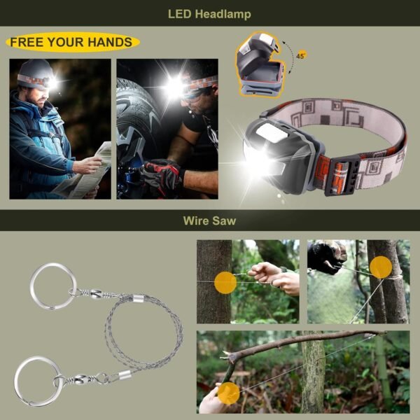 XUANLAN Emergency Survival Kit, Outdoor Survival G... - Image 4