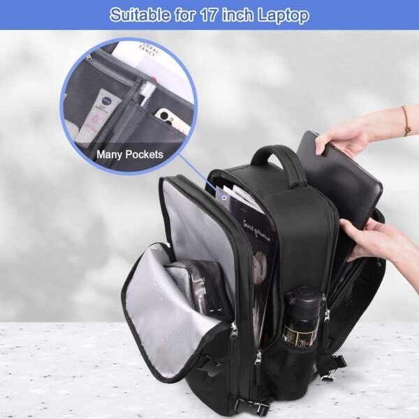 Large Travel Backpack for Women Men, Expandable 40... - Image 6