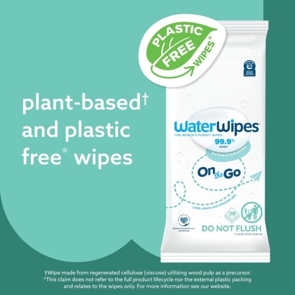 WaterWipes On The Go Wipes, 99.9% Water-Based Wipe... - Image 5