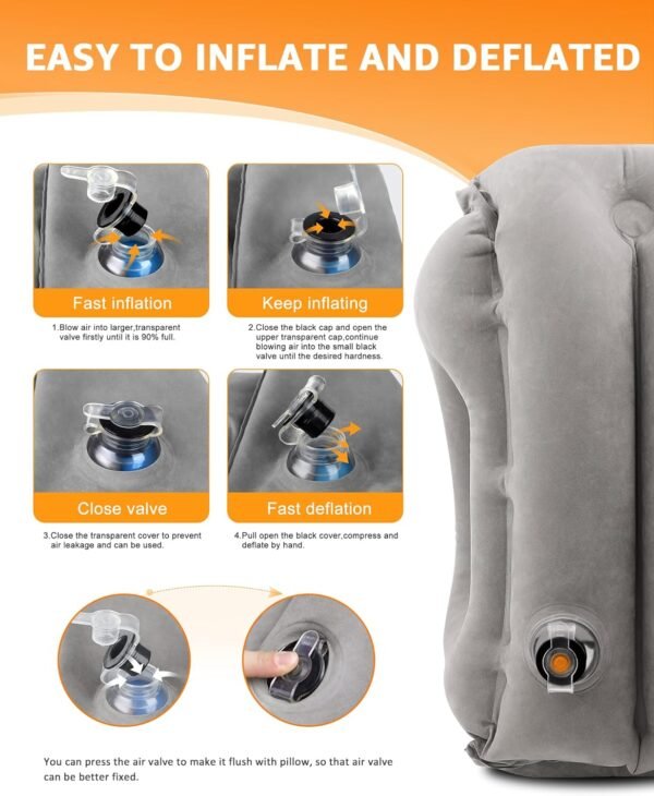 Sunany Travel Pillow, Inflatable Neck Pillow Used ... - Image 7