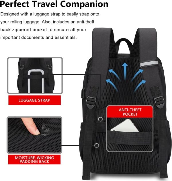 MAXTOP Deep Storage Laptop Backpack with USB Charg... - Image 5