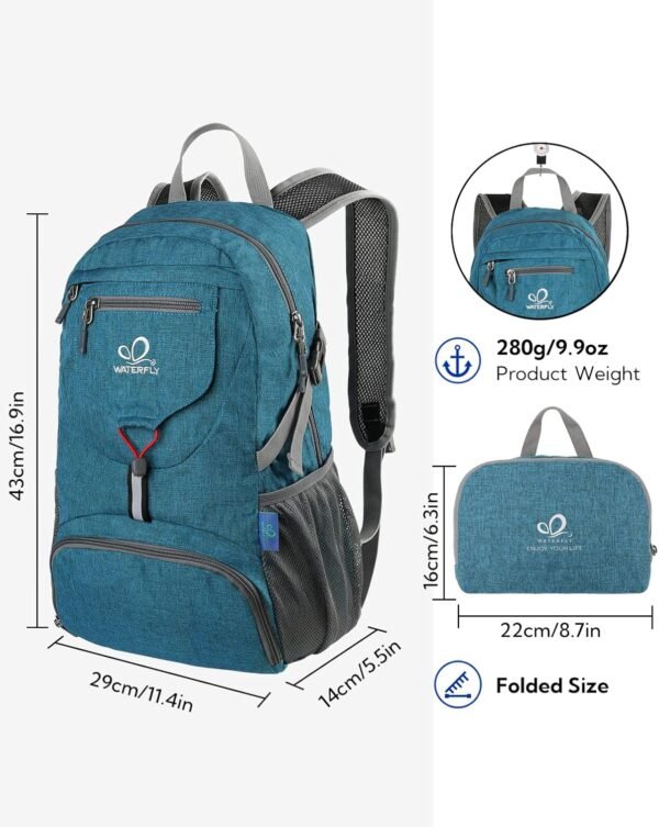 WATERFLY Small Lightweight Packable Backpack: 20l ... - Image 4