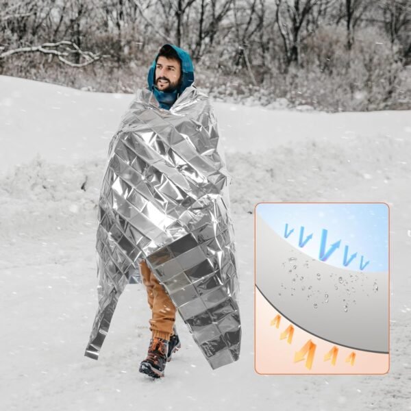 6 Pack Emergency Mylar Blanket, Emergency Blanket ... - Image 5
