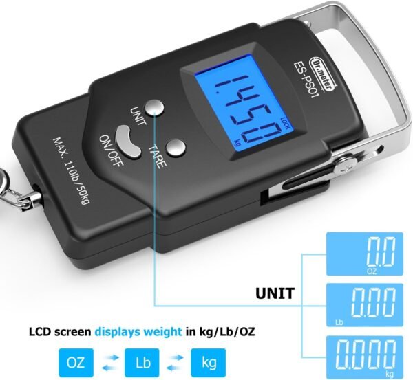 Dr.meter Fish Scale Luggage Scale - PS01 110lb/50k... - Image 5