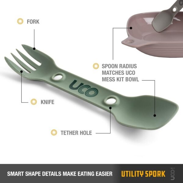 UCO Utility Spork 3-in-1 Combo Spoon-Fork-Knife Ut... - Image 3
