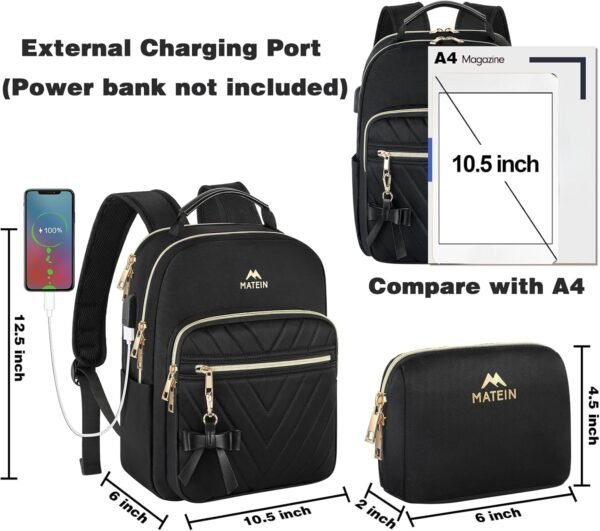 MATEIN Mini Backpack for Women, Waterproof Stylish... - Image 6
