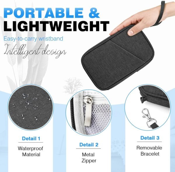 Passport Holder Family RFID Travel Document Organi... - Image 5