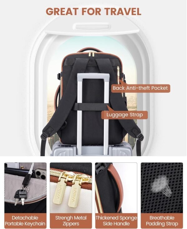 LOVEVOOK Travel Backpack for Women,40L Carry On Ba... - Image 7