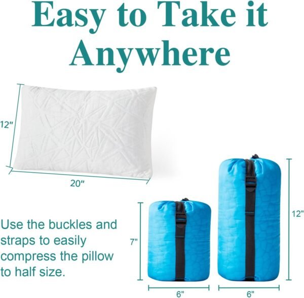 Small Cooling Shredded Gel Memory Foam Pillow，Adju... - Image 4