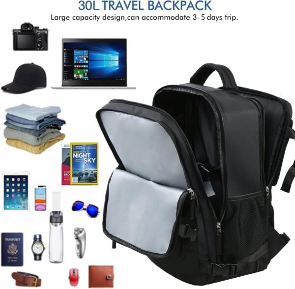 Beraliy Travel Backpack for Men Women, Large Carry... - Image 10
