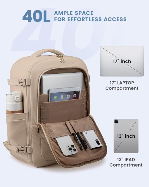 LOVEVOOK Travel Backpack for Women Men, 40L Lightw... - Image 5