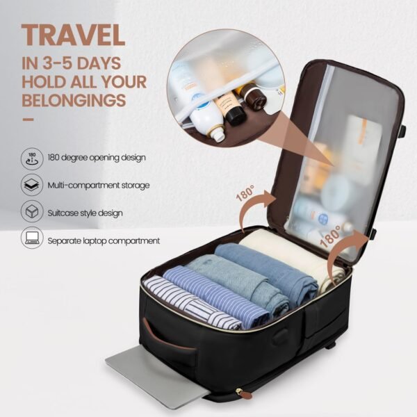 LOVEVOOK Travel Backpack for Women, 40L Carry On B... - Image 7