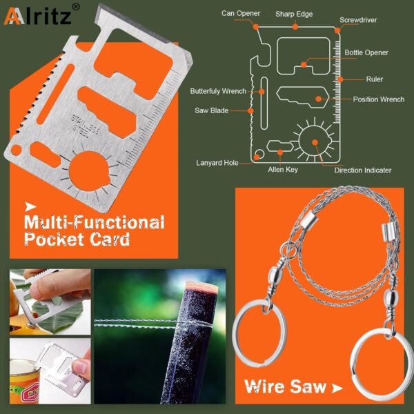 Alritz Emergency Survival Kit, for Men 12 in-1 Out... - Image 6