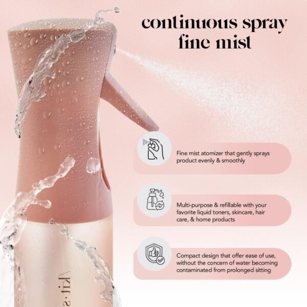Kitsch Continuous Spray Bottle for Hair | Fine Mis... - Image 5
