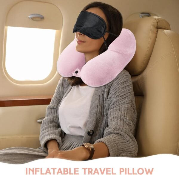 Sintuff 2 Pack Inflatable Travel Pillow for Airpla... - Image 5