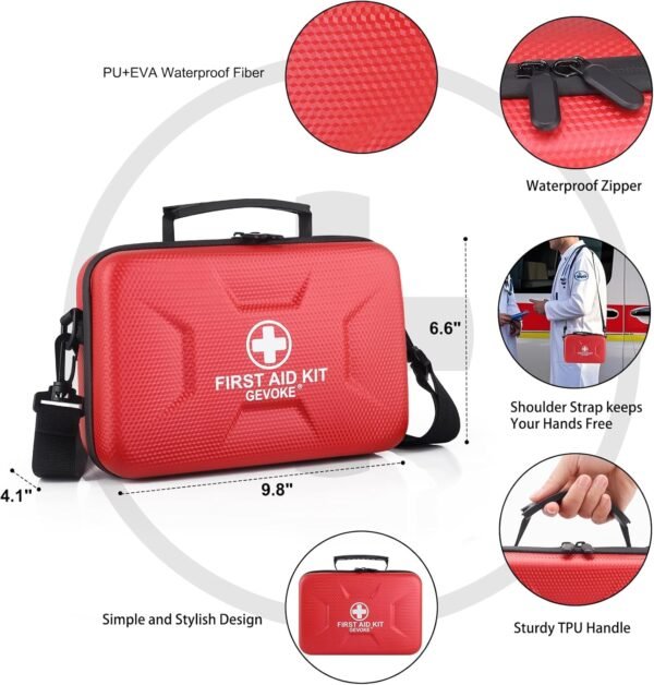 410 Piece Waterproof Hard Shell First Aid Kit for ... - Image 5