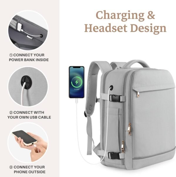 Travel Backpack， Carry on Backpack Airline Approve... - Image 7