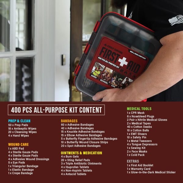 EVERLIT 400 Pcs Emergency First Aid Kit Medical Ki... - Image 4