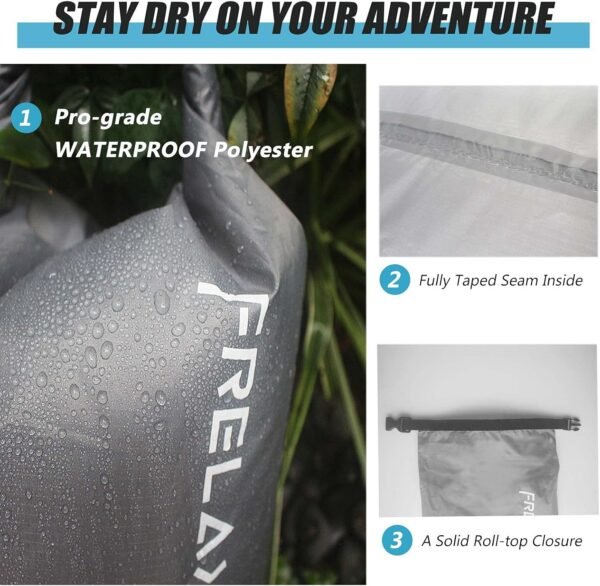 Frelaxy Dry Bag 3-Pack/5-Pack, Ultralight Dry Sack... - Image 4