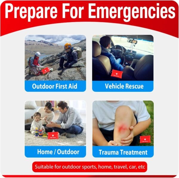 First Aid Kit - 92 Piece Mini Emergency Kits for C... - Image 7