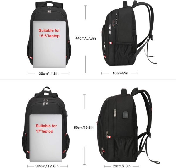 Della Gao Travel Laptop Backpack, Black Backpack f... - Image 7