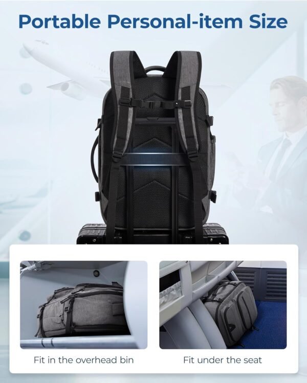 BAGSMART Travel Backpack for Women Men, 40L Flight... - Image 7