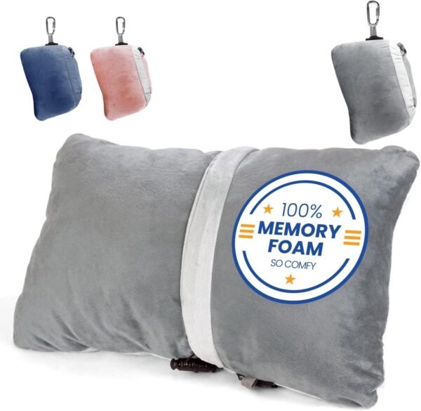 Compact Travel Pillow Made with Shredded Memory Fo... - Image 2