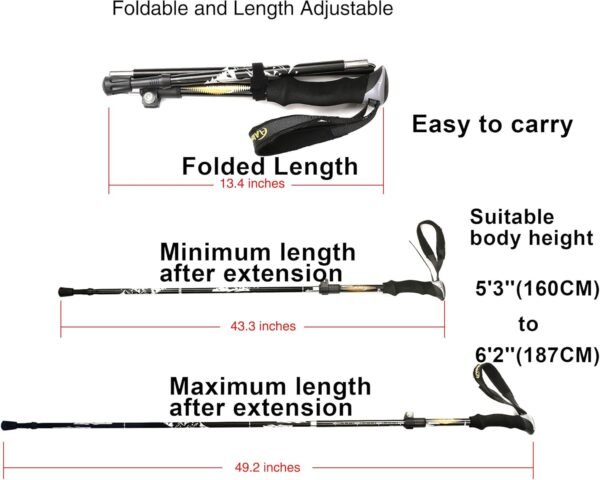 Aluminum Collapsible Ultralight Travel Trekking Hi... - Image 4