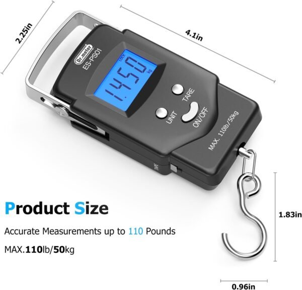 Dr.meter Fish Scale Luggage Scale - PS01 110lb/50k... - Image 6