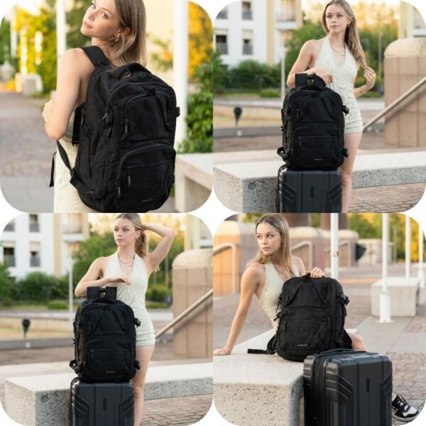 BAGSMART Travel Backpack for Women Men, 40L Flight... - Image 3