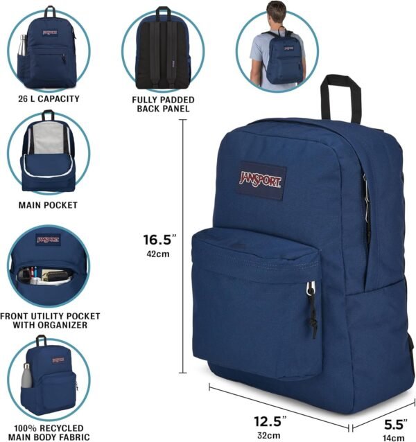 JanSport SuperBreak Plus Backpack with Padded 15-i... - Image 7