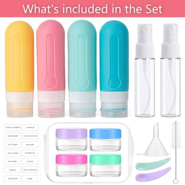 16pack Travel Bottles for Toiletries, TSA Approved... - Image 3