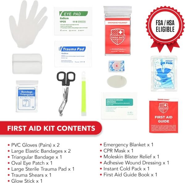 Swiss Safe 2-in-1 First Aid Kit for Car, Travel & ... - Image 4
