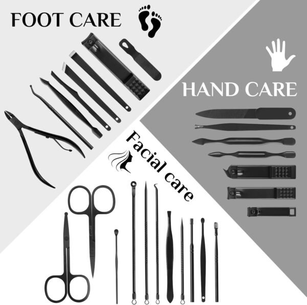 Manicure Set Professional Nail Clipper Kit-26 Piec... - Image 3