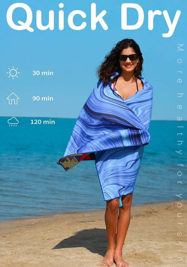 Microfiber Lightweight Beach Towel Sand Free Quick... - Image 6