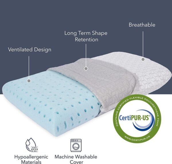 Vaverto Gray Travel and Camping Pillow - Compressi... - Image 3