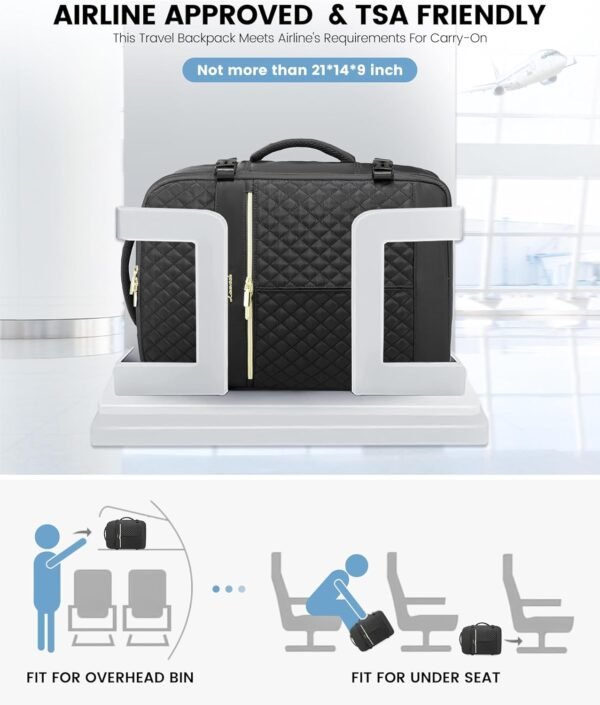 LOVEVOOK Carry On Travel Backpack for Women, 40L P... - Image 6
