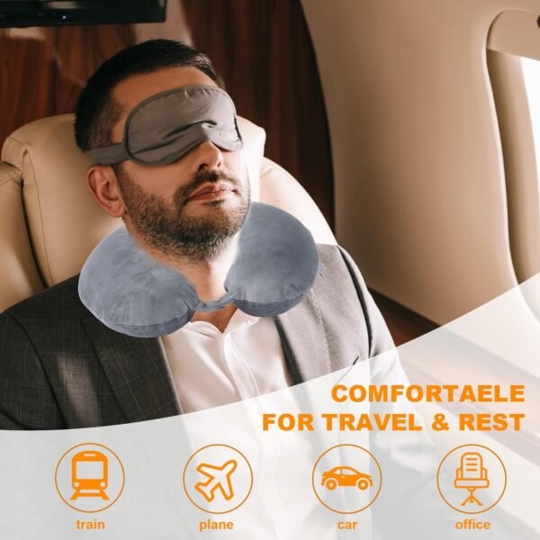 Travel Pillow,100% Pure Memory Foam U Shaped Neck ... - Image 3