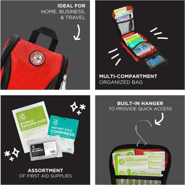 Be Smart Get Prepared 330 Piece First Aid Kit, All... - Image 6