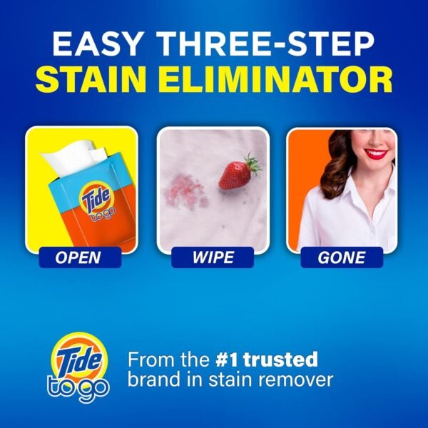 Tide Stain Remover for Clothes, Tide To Go Wipes, ... - Image 6