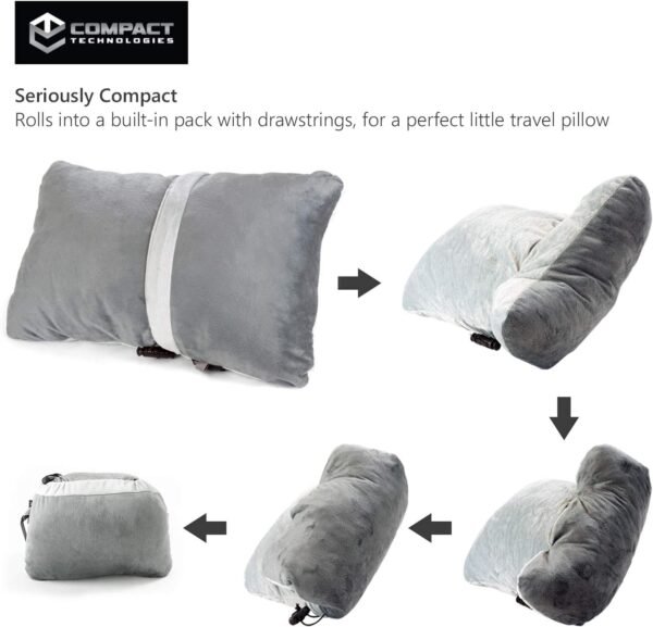 Compact Travel Pillow Made with Shredded Memory Fo... - Image 5
