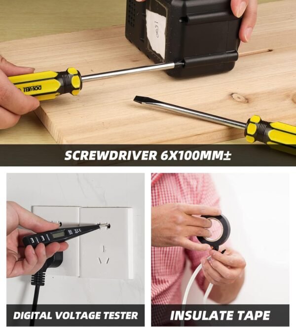 DOWELL Small Homeowner Tool Set 9 Pieces General H... - Image 5