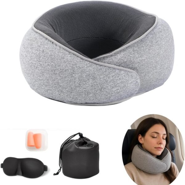 Travel Pillows for Airplanes,Premium Memory Foam T... - Image 2