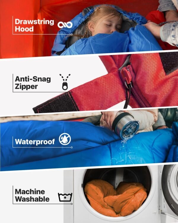 MalloMe Sleeping Bags for Adults Cold Weather & Wa... - Image 5