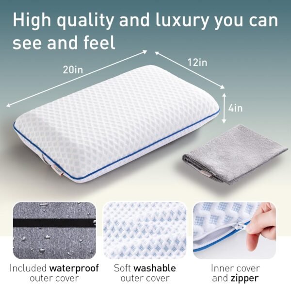 Travel & Camping Cooling Memory Foam Pillow for Ba... - Image 5